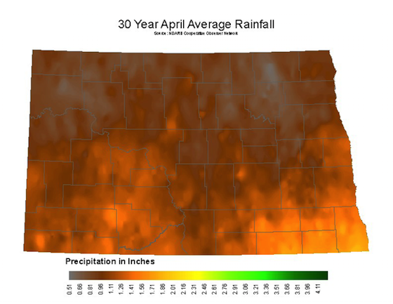 April Average Rainfall