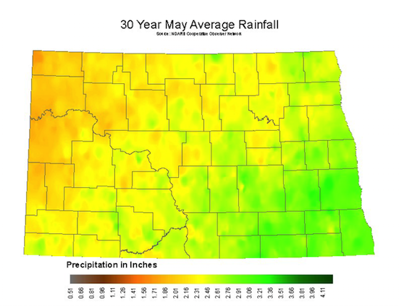May Average Rainfall